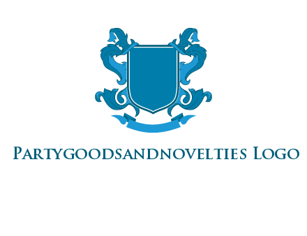 shield with ribbons logo