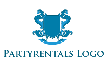 shield with ribbons logo