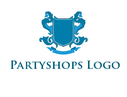 shield with ribbons logo