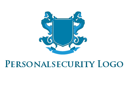 shield with ribbons logo