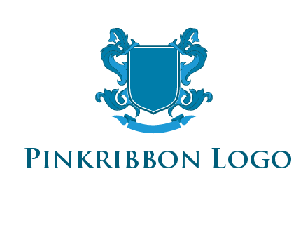 shield with ribbons logo