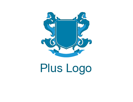 shield with ribbons logo
