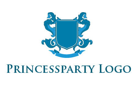 shield with ribbons logo