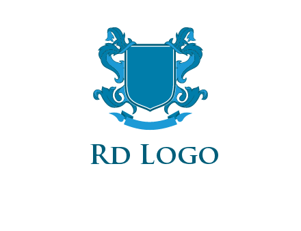 shield with ribbons logo