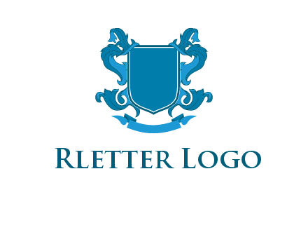 shield with ribbons logo