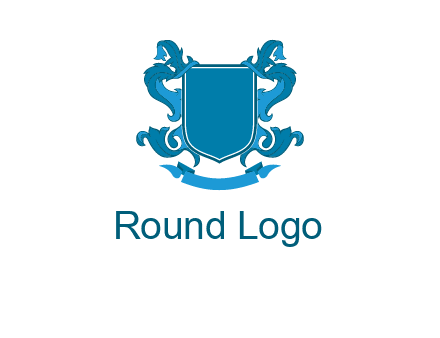 shield with ribbons logo