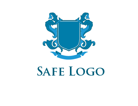 shield with ribbons logo