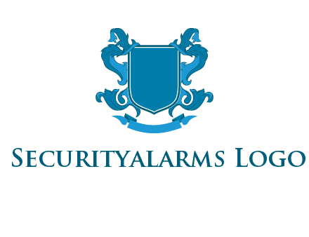 shield with ribbons logo