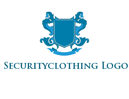 shield with ribbons logo