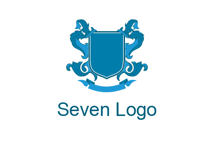 shield with ribbons logo