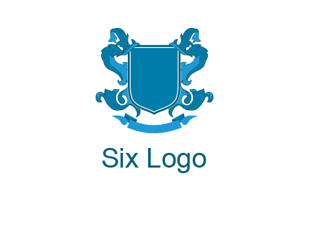 shield with ribbons logo