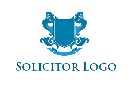 shield with ribbons logo