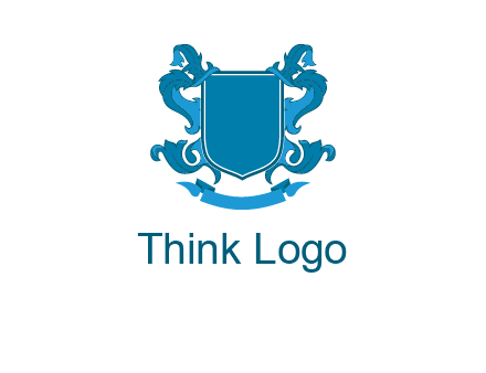 shield with ribbons logo