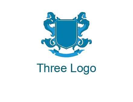 shield with ribbons logo