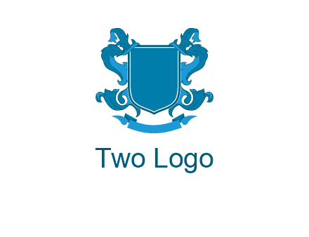 shield with ribbons logo