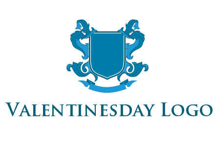 shield with ribbons logo