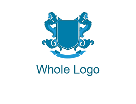 shield with ribbons logo