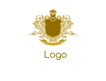 shield with crown swirl logo
