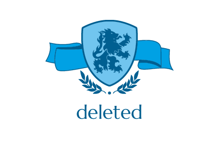 dragon in shield with banner logo