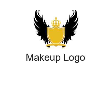 shield with crown and wings logo