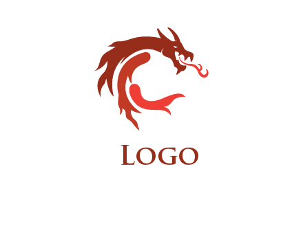 abstract dragon logo