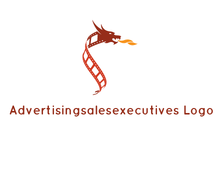 dragon in film strip logo