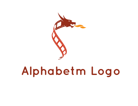 dragon in film strip logo