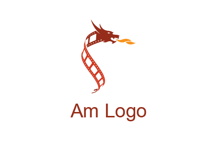 dragon in film strip logo
