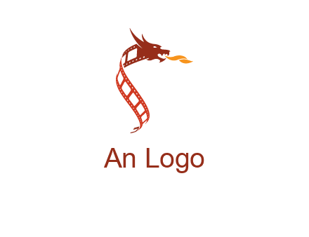 dragon in film strip logo