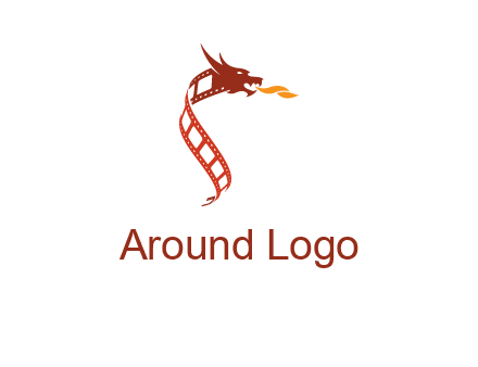 dragon in film strip logo