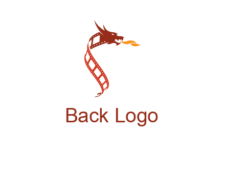 dragon in film strip logo