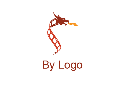 dragon in film strip logo
