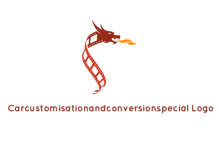 dragon in film strip logo