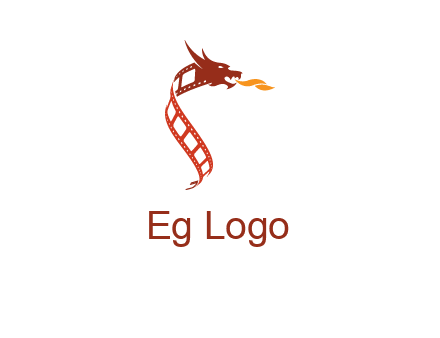 dragon in film strip logo