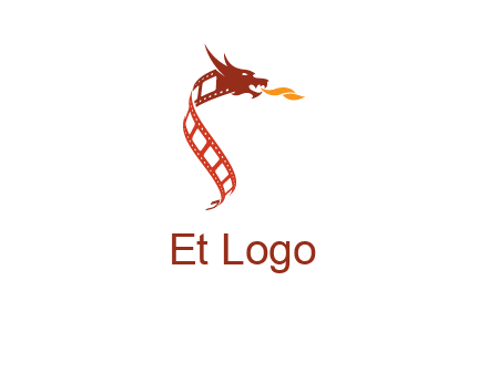 dragon in film strip logo