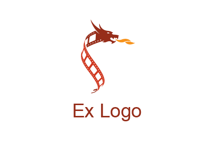 dragon in film strip logo