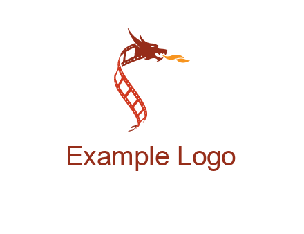 dragon in film strip logo