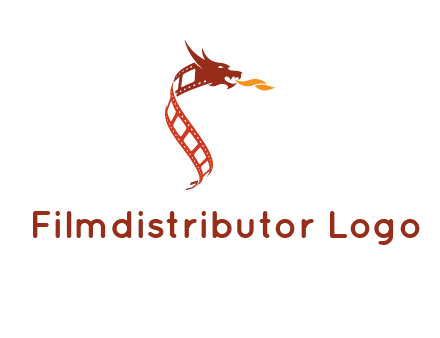 dragon in film strip logo