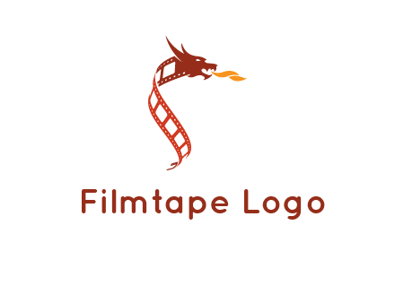 dragon in film strip logo
