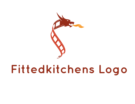 dragon in film strip logo