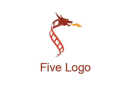 dragon in film strip logo