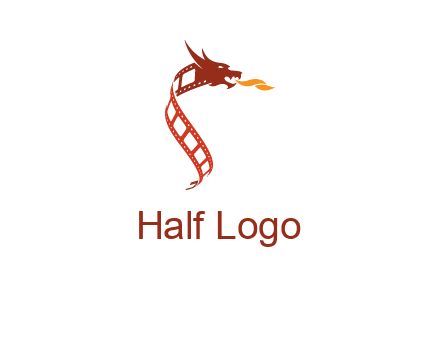 dragon in film strip logo