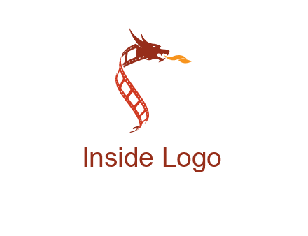 dragon in film strip logo