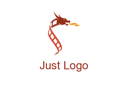 dragon in film strip logo
