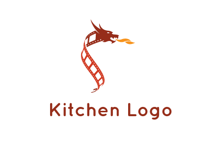 dragon in film strip logo