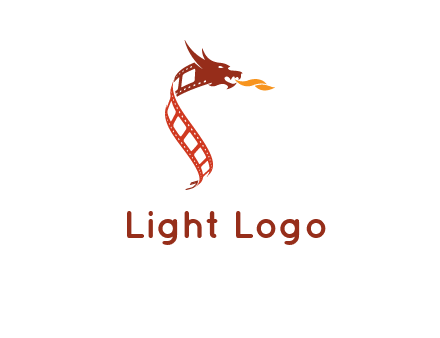 dragon in film strip logo