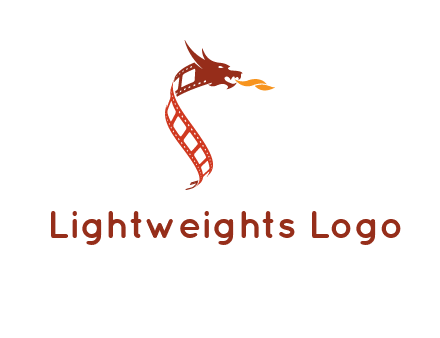 dragon in film strip logo