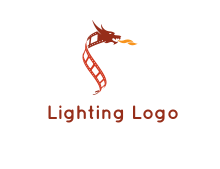 dragon in film strip logo