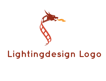 dragon in film strip logo