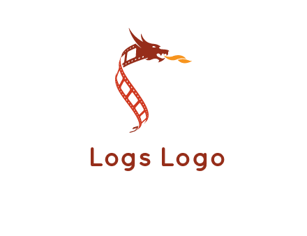 dragon in film strip logo